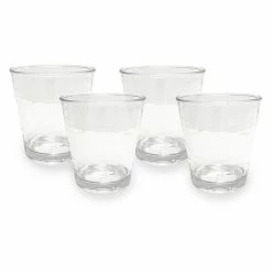 Food Network™ 4-pc. Clear Textured Acrylic Double Old-Fashioned Glass Set