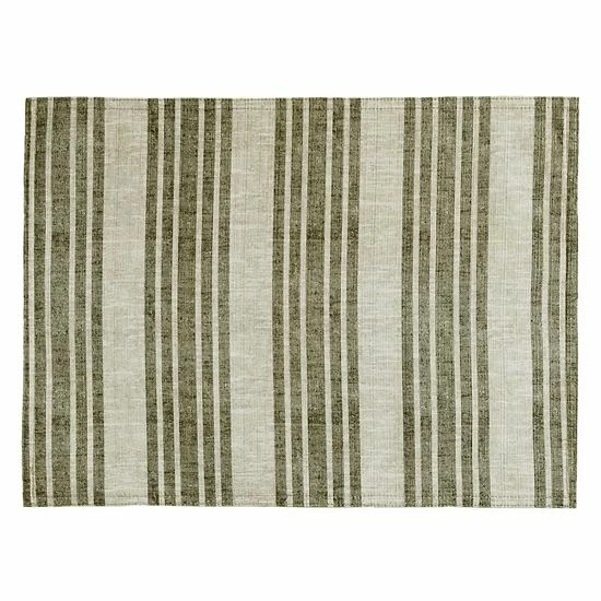 Food Network™ Reversible Khaki Leaves Stripe Placemat 3 Food Network™ Reversible Khaki Leaves Stripe Placemat