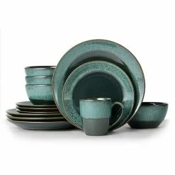 Food Network™ Bellevue 16-pc. Dinnerware Set Green -Kohls Sale Store unnamed file 236