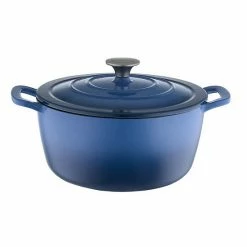 Food Network™ 3.5-qt. Ombre Enameled Cast-Iron Dutch Oven Navy -Kohls Sale Store unnamed file 268