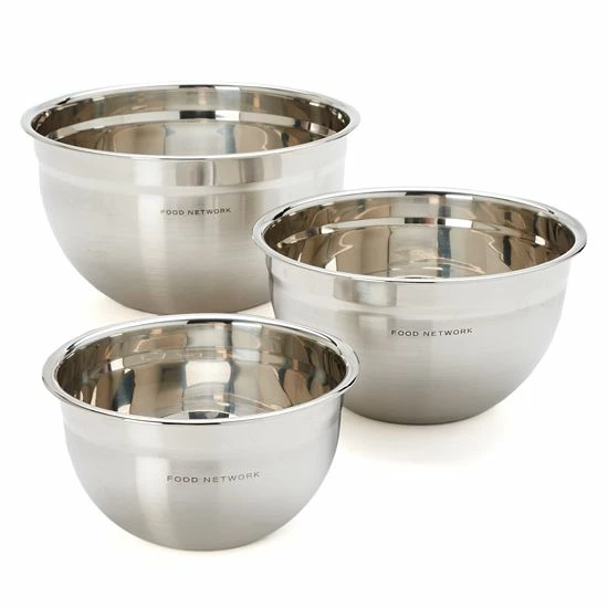 Food Network™ 3-pc. Stainless Steel Mixing Bowl Set 3 Food Network™ 3-pc. Stainless Steel Mixing Bowl Set