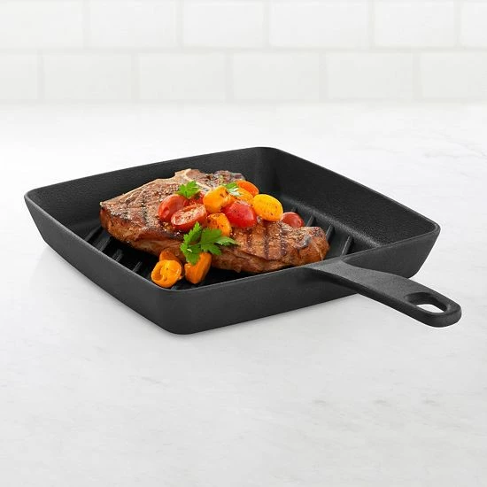 Food Network™ 9.8-in. Pre-Seasoned Cast-Iron Grill Pan 4 Food Network™ 9.8-in. Pre-Seasoned Cast-Iron Grill Pan - Image 2