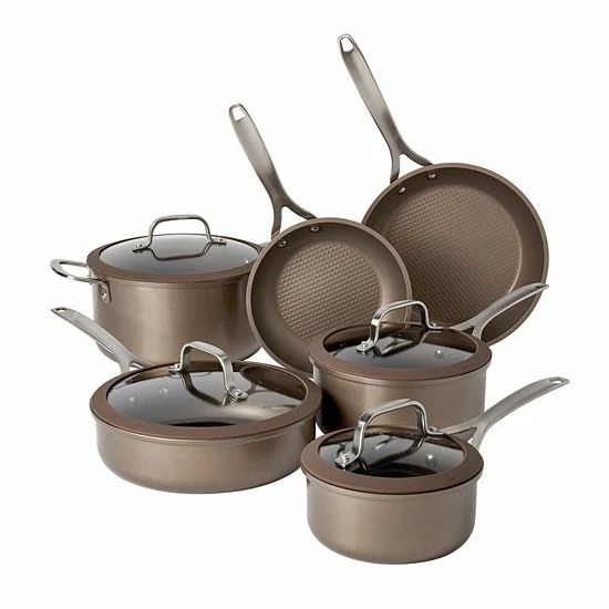 Food Network™ 10-pc. Textured Titanium Nonstick Cookware Set Silver 3 Food Network™ 10-pc. Textured Titanium Nonstick Cookware Set Silver