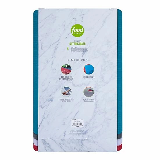 Food Network™ 4-pc. Nonslip Cutting Mat Set 4 Food Network™ 4-pc. Nonslip Cutting Mat Set - Image 2