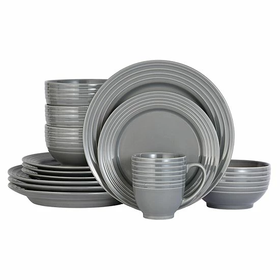 Food Network™ Valencia Gray 16-pc. Dinnerware Set 3 Food Network™ Valencia Gray 16-pc. Dinnerware Set