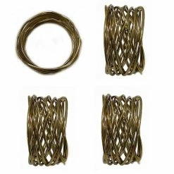Food Network™ Metallic Twist Napkin Rings 4-pk. Gold -Kohls Sale Store unnamed file 844