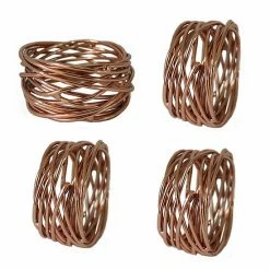 Food Network™ Metallic Twist Napkin Rings 4-pk. Gold -Kohls Sale Store unnamed file 846