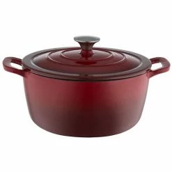 Food Network™ 7-qt. Ombre Enameled Cast-Iron Dutch Oven Red -Kohls Sale Store unnamed file 99